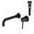 Wall Mounted Single Handle Bathroom Sink Faucet With Pop-Up Drain (No Overflow)