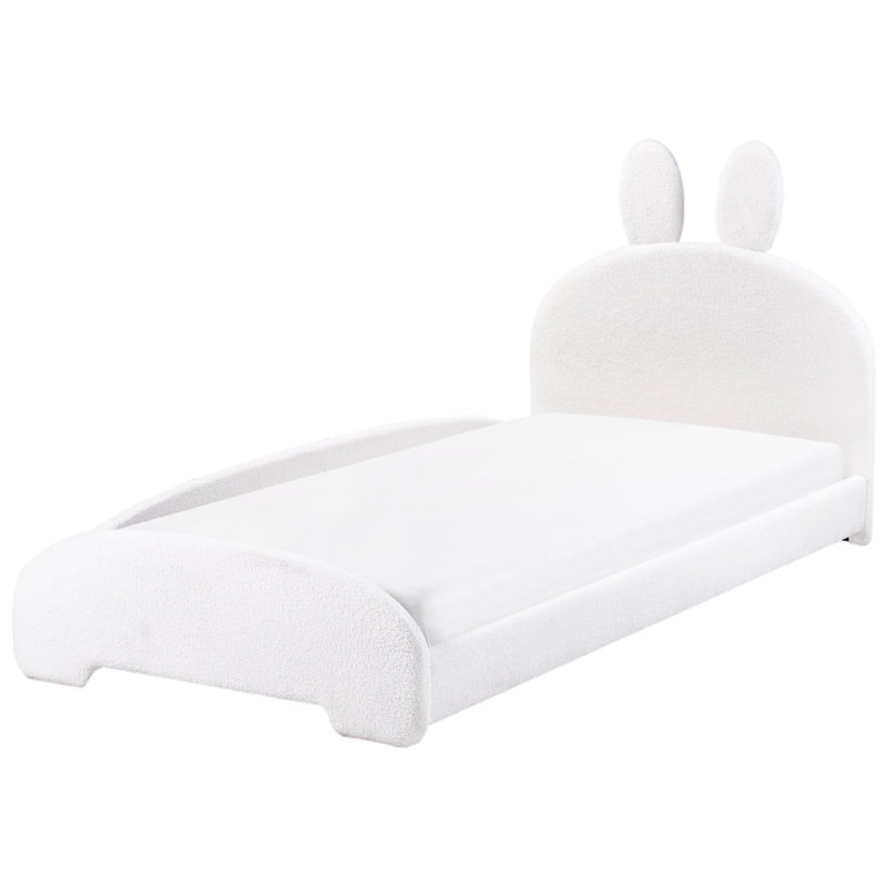 PERROS Upholstered Bed, White