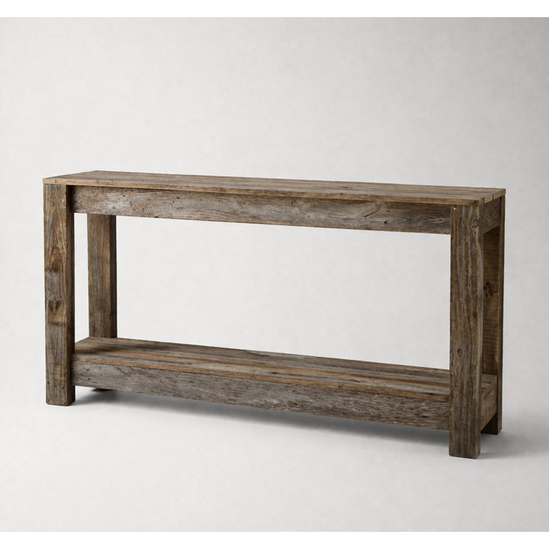 Collins 60'' Solid Wood Console Table, Uninished Natural