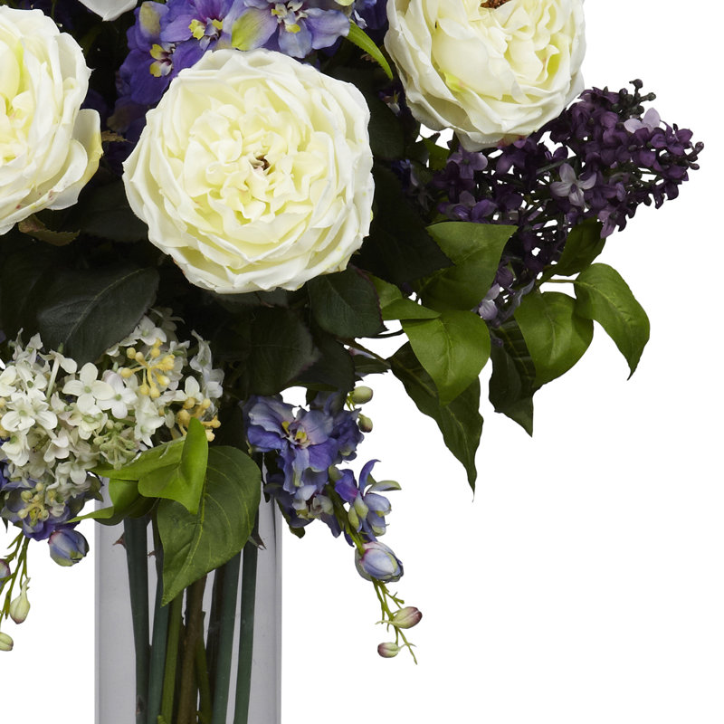Arrangement floral mélangé à vase
