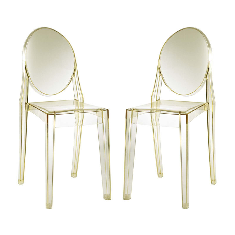 Chaises d'appoint de salle à manger Casper, Jaune, 2