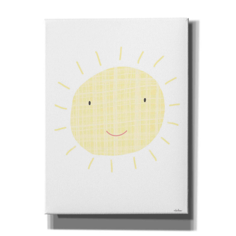 «Happy Sun» par L. Larson, art mural sur toile, H 54 po x l 40 po x P 1,5 po