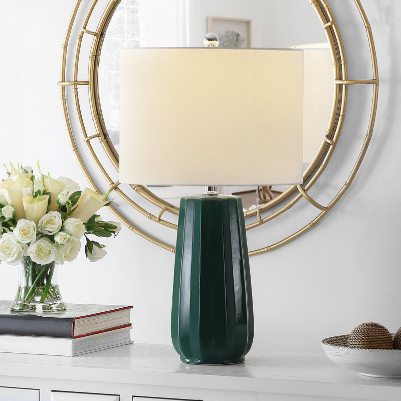 Lampe de table vert foncé 24,5 po Manford