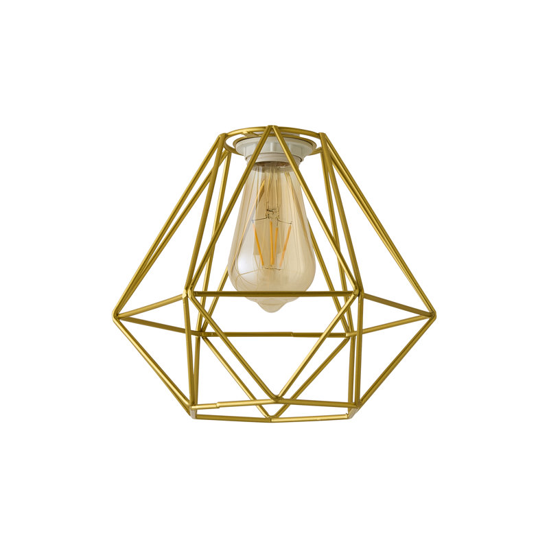 Carnegie 20cm H Metal Novelty Pendant Shade ( Clip On ), Gold