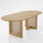 Wood Dining Set With Oval Table And Upholstered Chairs-B-116467721-116467720