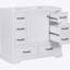 Base de meuble-lavabo blanc pur 36 pouces, six tiroirs avec tablettes réglables, imperméable et durable