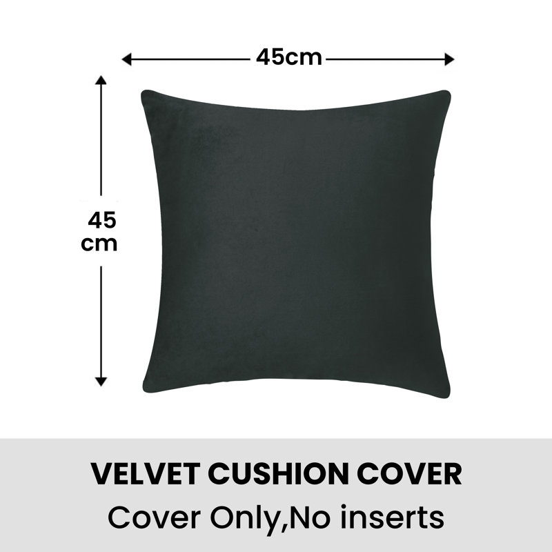Kilian Square Cushion Cover, Black