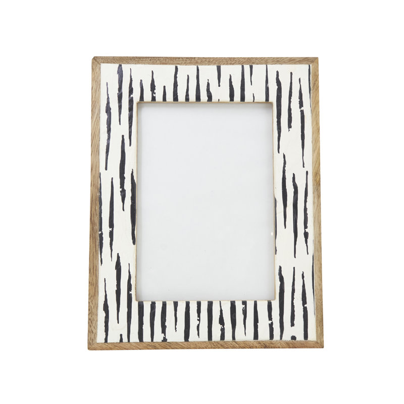 Cadre photo à motif moderne - Cadre photo décoratif en bois aggloméré et bois, 5"x7"