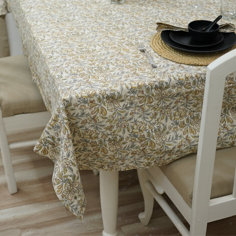 Housse de table en coton doux pour toutes les occasions Red Barrel Studio®, Rectangle de 160 po