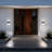 Wilhoite LED Wall Sconce with Open-Frame Art Deco Design, Fluted Detail, Up & Down Lighting, 3-CCT Selectable, Dimmable, Wet Rated, ADA Compliant-2146759181