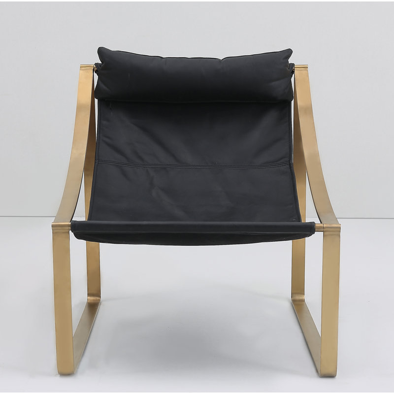 Méridienne Whitehouse, Cuir véritable noir onyx