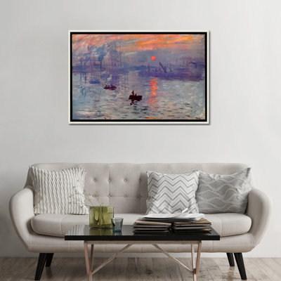 Impression de lever de soleil sur toile par Claude Monet