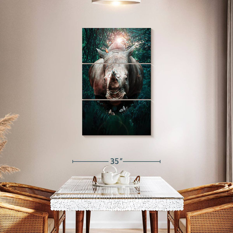 Brampt Jungle Rhino, 45" H x 28" W