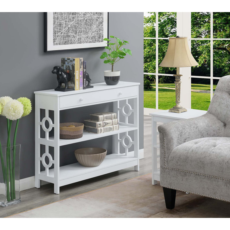 Odalis 40'' Console Table, White, 31.75" H x 40" W x 12"D