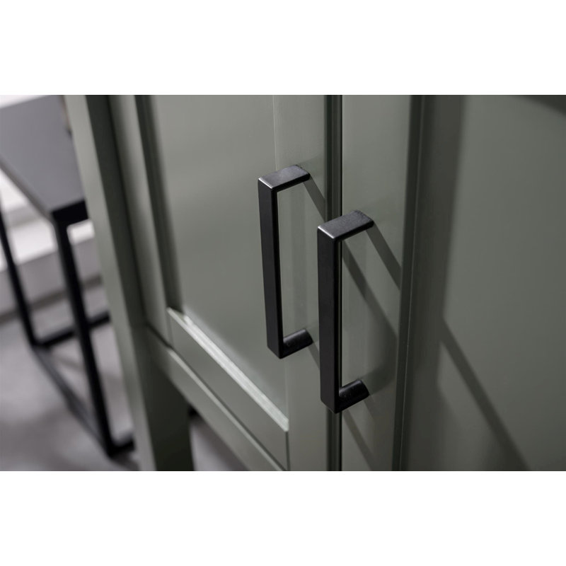 Ensemble de meuble-lavabo simple 24 po Maloy, Étain, vert
