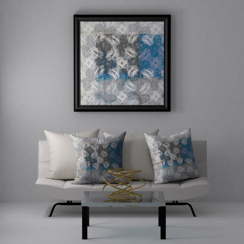 Abstract Reversible Throw Pillow, 18" x 18"