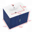 Meuble-lavabo mural 24 po avec lavabo en porcelaine blanche et portes à fermeture douce 24 po