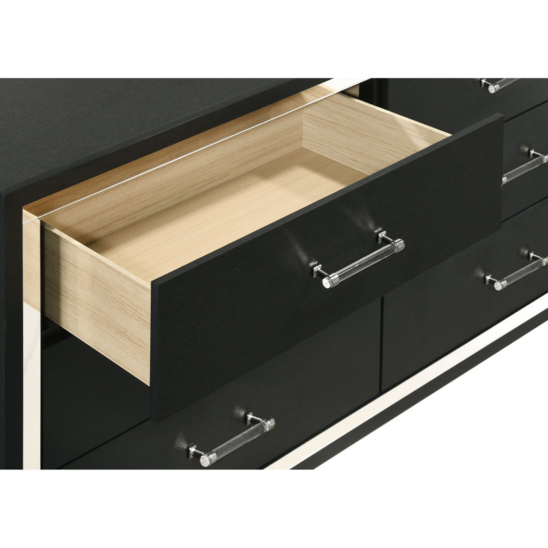Malcolm Black 6-drawer Dresser Cabinet
