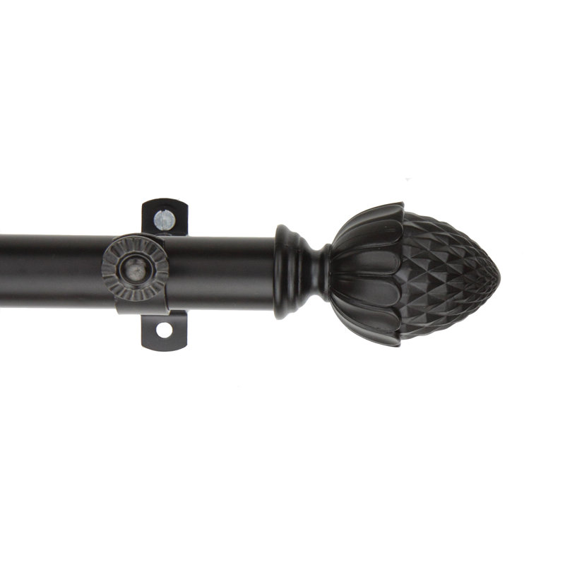 Tringle à rideaux simple Franke, De 28 po à 48 po de largeur, Noir