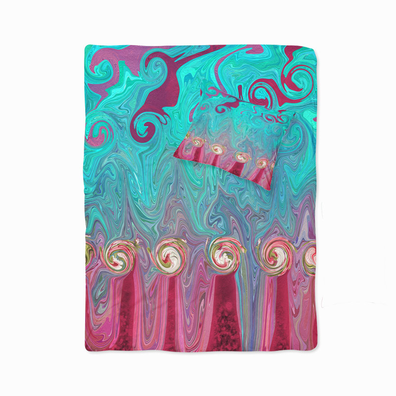 Polyester Abstract Duvet Cover, Twin Duvet Cover + 2 Shams
