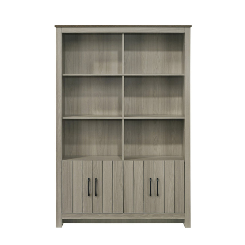Bibliothèque en chêne gris N 47 "avec portes d'armoire Nilda