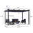 PURPLE LEAF 10' x 13' Outdoor Retractable Pergola White Heavy-Duty Aluminum Pergola Patio Metal with Double Sun Shade Canopy for Gardens Deck Backyard, Navy Blue-80744692