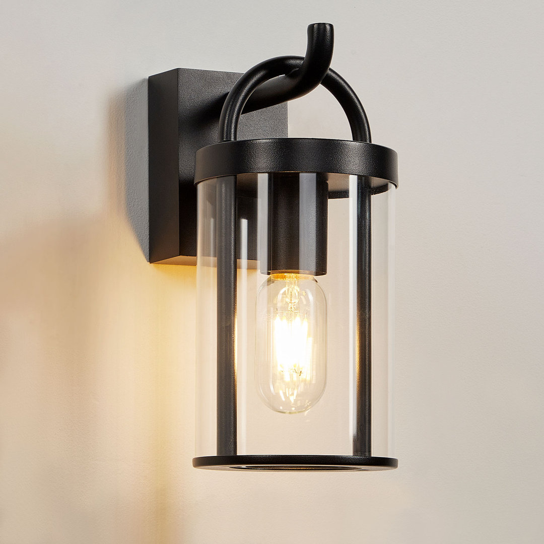 Ameil Black 26cm H Outdoor Armed Sconce