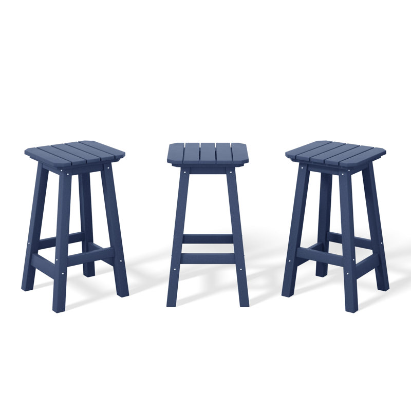 Tabouret de comptoir 24 po (ensemble de 3), Bleu marine