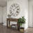 Renata Round Oversized Shiplap Farmhouse Wall Clock-519095137