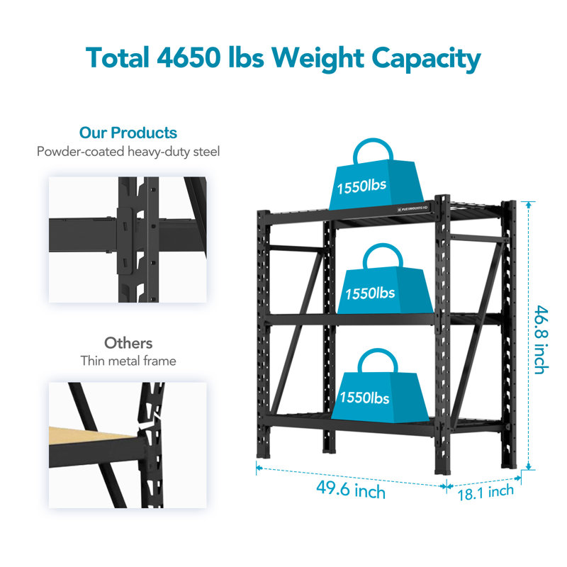 Heavy Duty Metal Garage Storage Shelving 2 x 4 ft