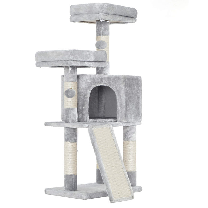 Clem 115 cm H Cat Tree / Condo, Light Grey