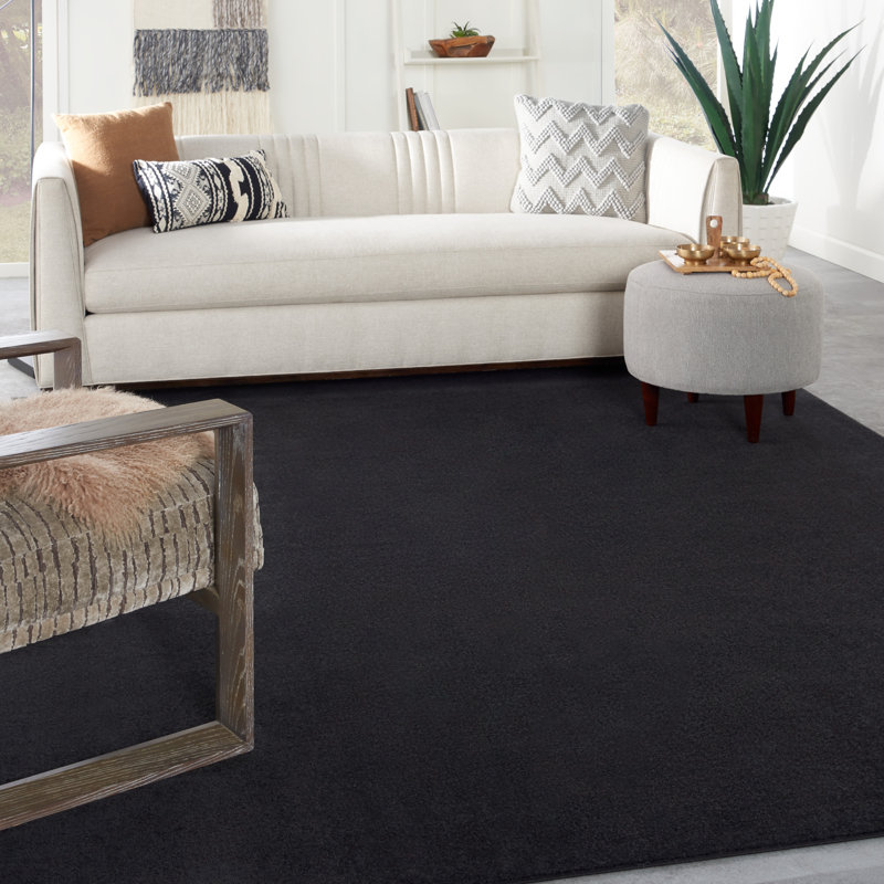 Tapis intérieur / extérieur noir Nourison Essentials, Rectangulaire 8 pi x 11 pi