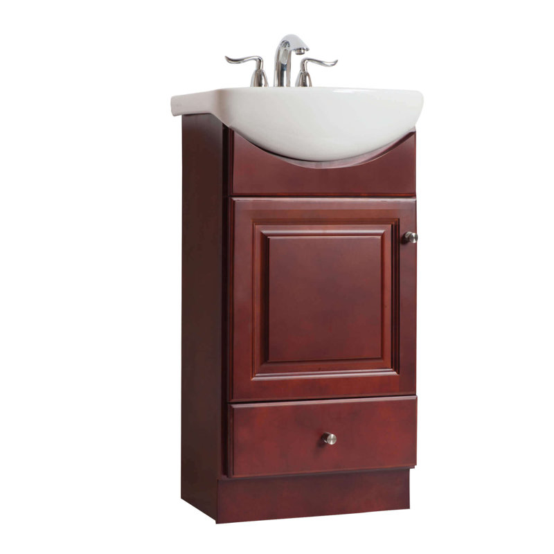 Melstone 18" Single Bathroom Vanity Set, Dark Cherry