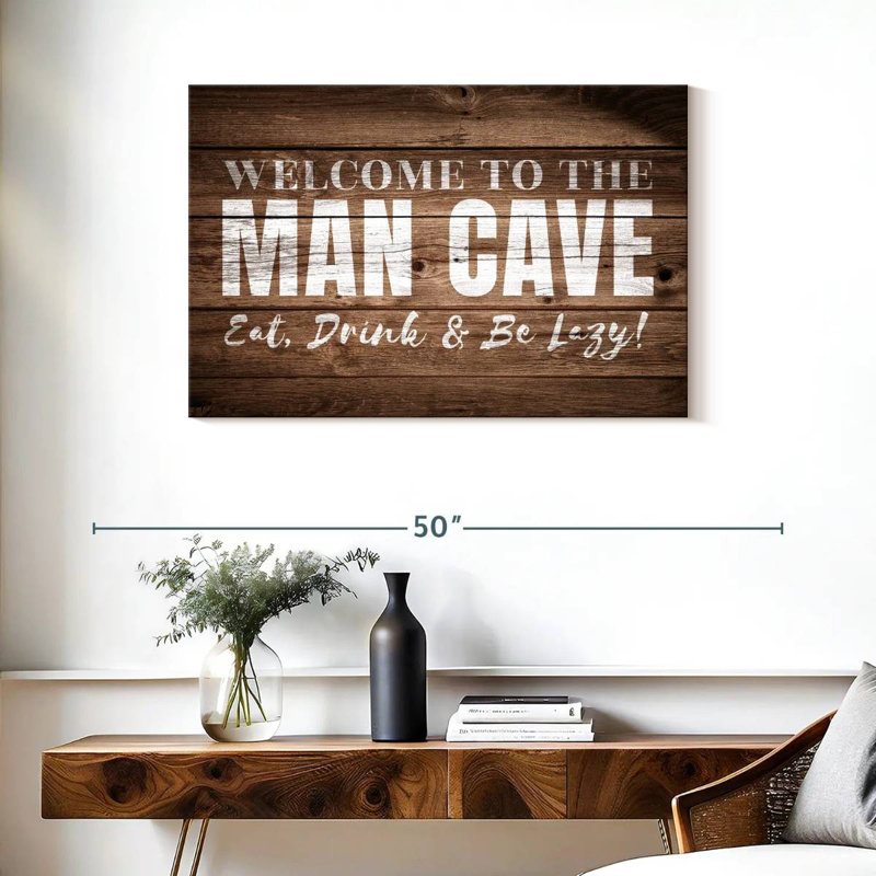 «Man Cave», impression sur toile, H 24 po x l 36 po x P 1,25 po
