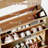 Modern Fluted Shoe Cabinet With 3 Flip Drawers, Slim Shoe Storage Organizer With 2 Drawers-1628429198