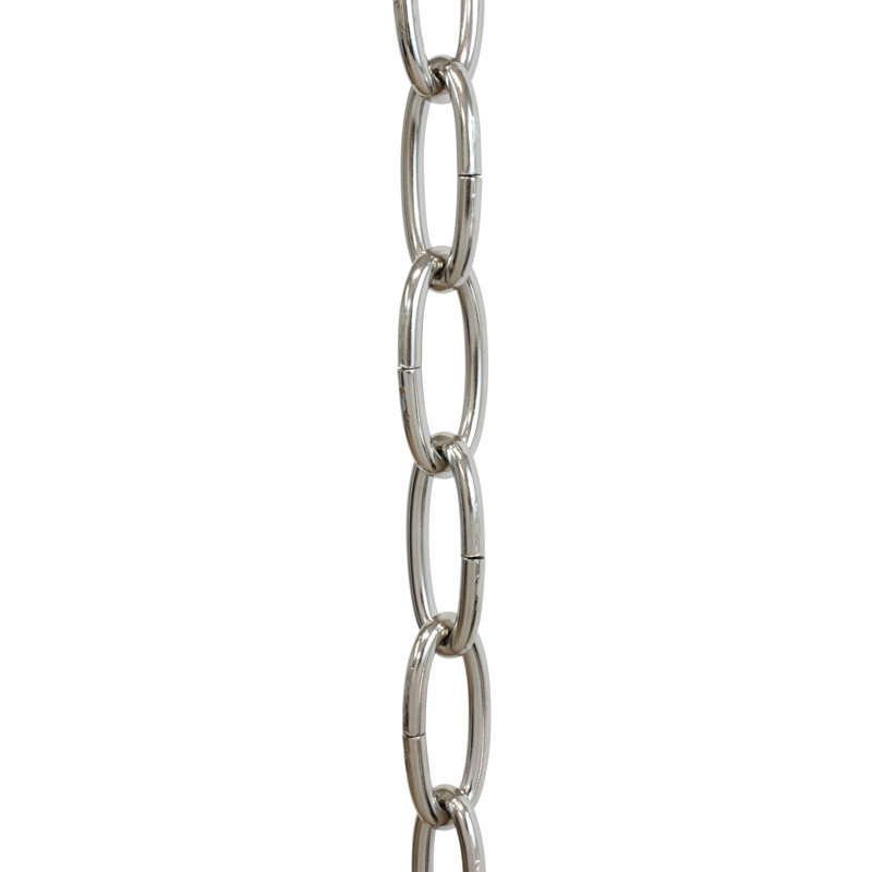 Lustre décoratif à maillons standard, Nickel poli, 3 pi 