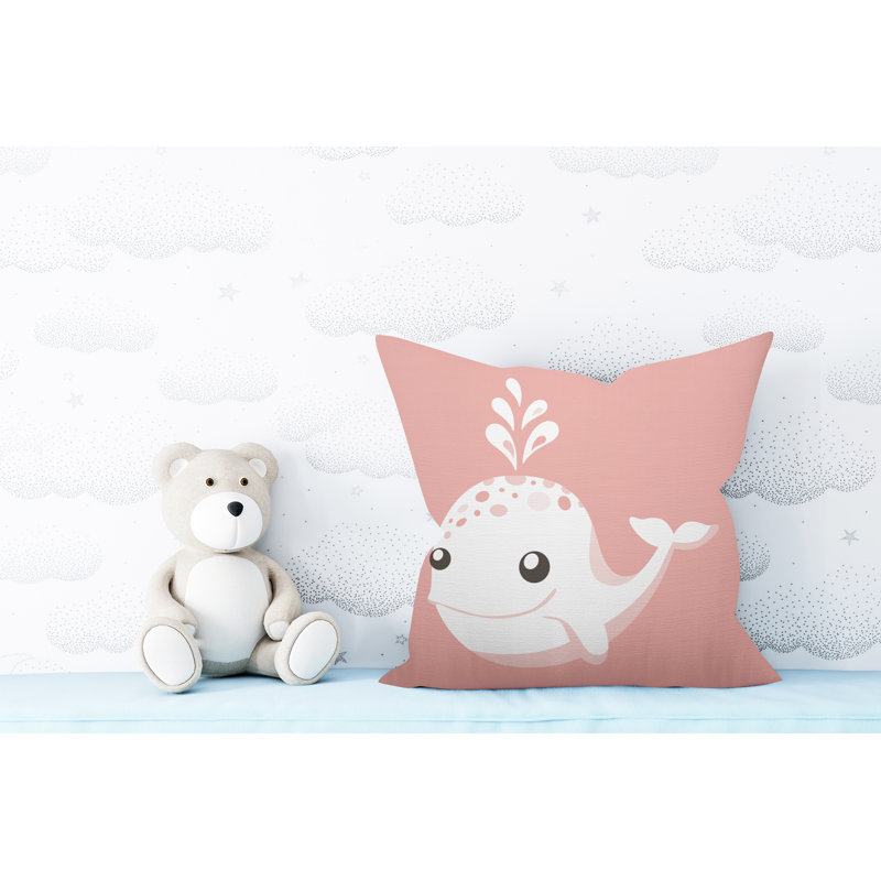 Coussin Whally, Rose, L 19 po x H 19 po