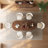 70.8'' Oval Dining Tablefor 6-8, Modern Dining Room Table with Double-Tier Storage Cabinet & LED Lights, Wood Strip Base Kitchen Dining Table-1128692891