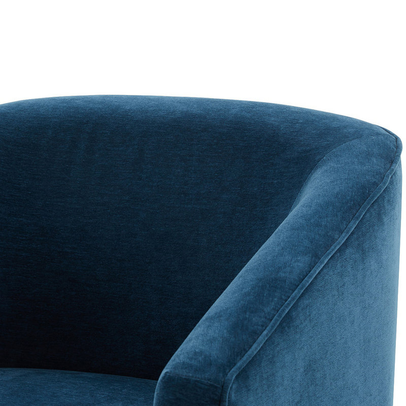 Chaise pivotante à jupe Elm Baltic, Bleu