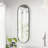 63 X 20 Inch Oval Full-Length Mirror With Rust-Proof Brushed Aluminum Frame, Wall-Mounted For Clear HD Reflection-1913355501