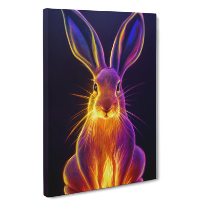 Neon Hare No.4 - Wall Art
