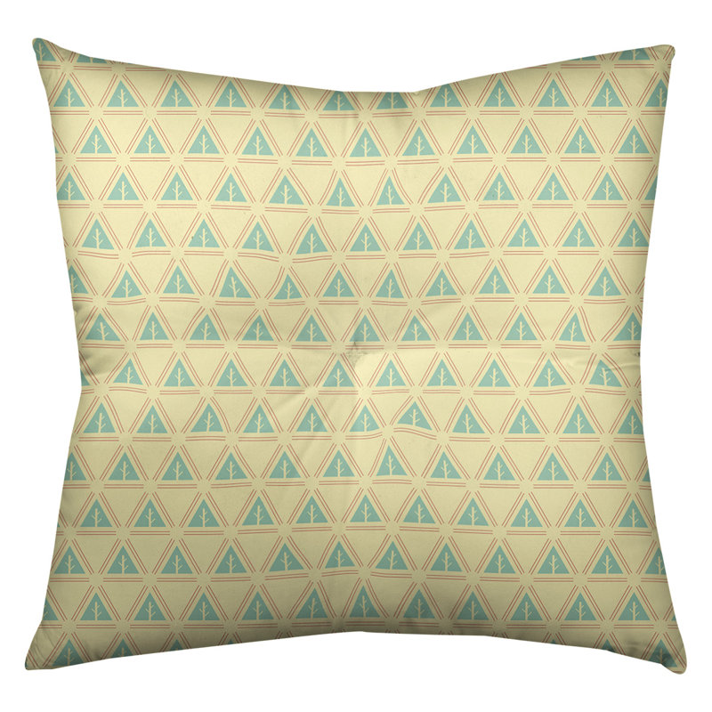 Coussin Theo Nath, 30 po x 30 po, Vert jaune / orange