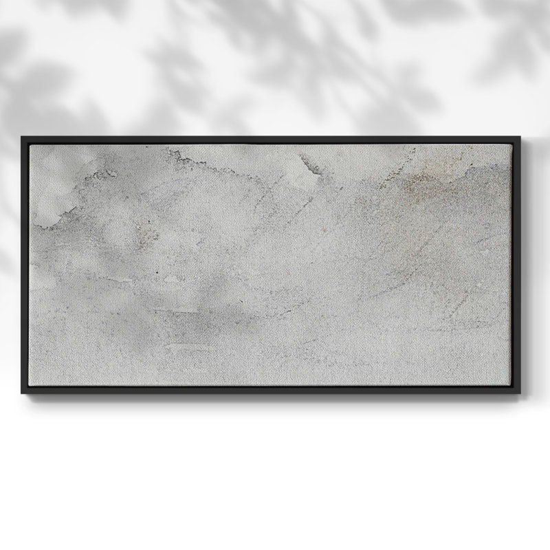 Série paysage - CDLXVII - Toile tendue avec châssis encadré - Prêt à être accroché, H 17 po x l 33 po, Noir