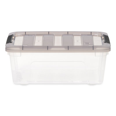 Boîte de rangement en plastique avec couvercle verrouillable IRIS