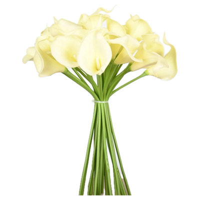 Artificial Calla Lily Floral Arrangement With Long Stems, Faux Flower For Dining Table Centerpieces Home Wedding Party Decor Indoor