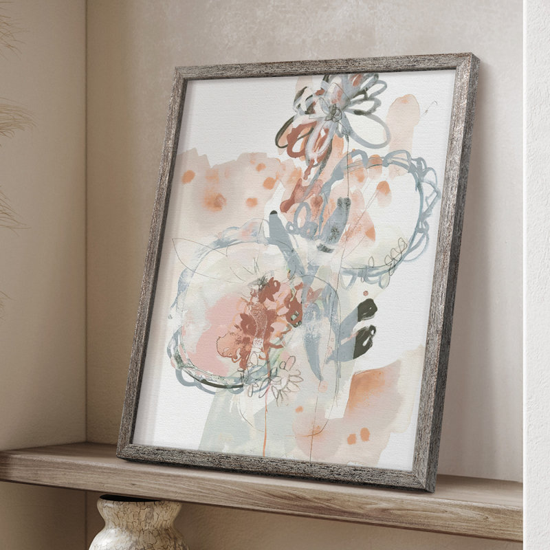 «Petal Drift II», reproduction encadrée - bois massif, H 11 po x l 9 po
