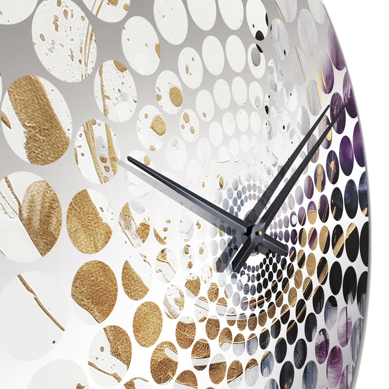 DUFOS - Horloge murale abstraite en marbre, Médium