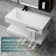 32" x 19” Double Layers Floating Vanity Stone Resin Bathroom Sink Wall-Mounted Vessel Sinks