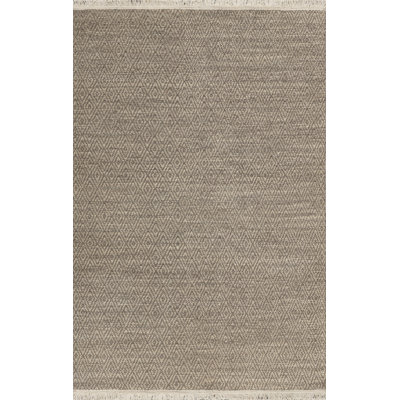 Textures Wool Geometric Area Rug in Gray