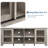 62" TV Stand for 65 Inch TV, Sliding Glass Doors, Mid-Century Modern Entertainment Center with Storage-356982828